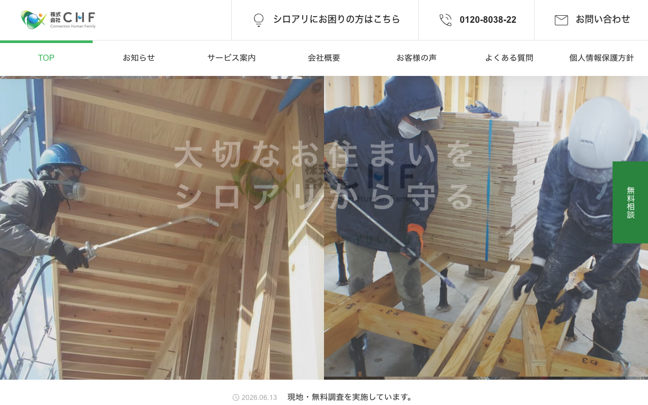 CHFの公式サイトのトップページ